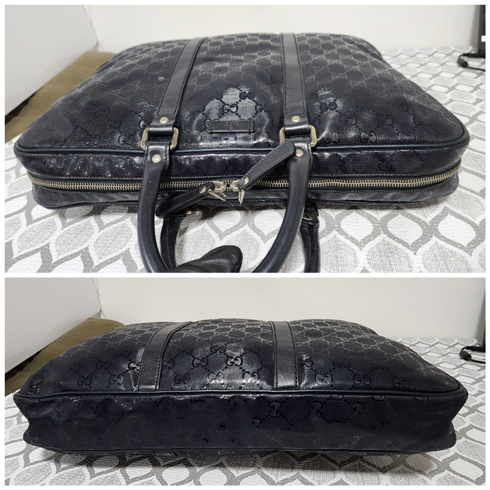 Gucci GG Imprimé Briefcase/Laptop Bag Navy Blue - Picture 9 of 14